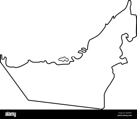 abu dhabi map outline